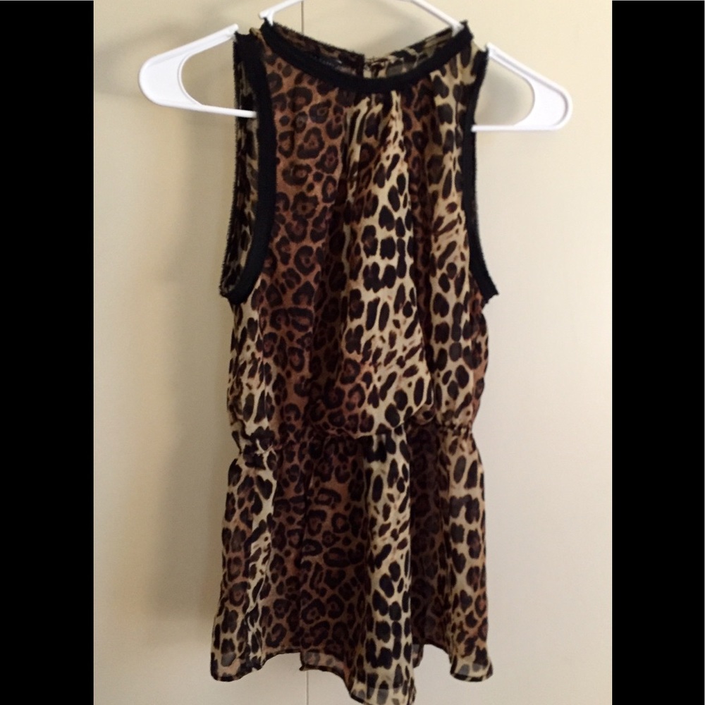 Zara leopard light weight blouse